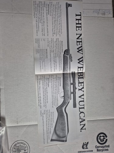 Webley vulcan advert pamphlet - webley,