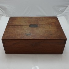 Edwardian oak Mappin & Webb empty cutlery canteen chest with 2 removable trays