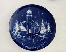 Vintage Wall Plate 1973 Bavaria Christmas Decoration Plate Advent Xmas Night