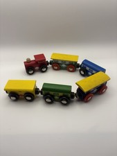 Vintage Wooden Train Set –