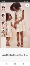 Lipsy gold girls dresses 9, 12, 15 years, worn once only as flower girls 