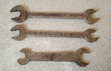 3 X VINTAGE SPANNERS- 1 X TRIUMPH CO & 2 X GARRINTON - MERLIN