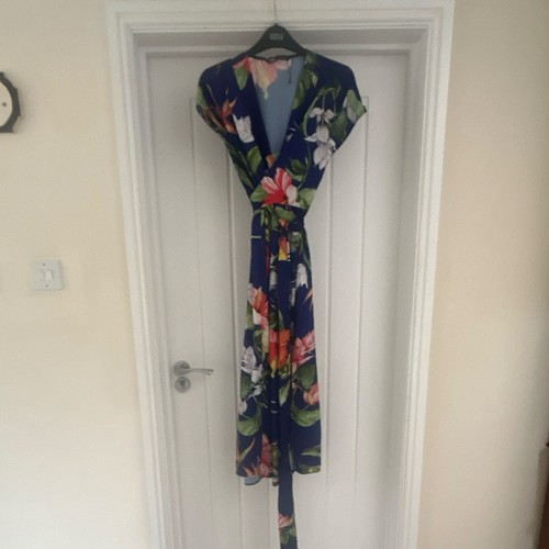 Zara blue floral wrap - blue,