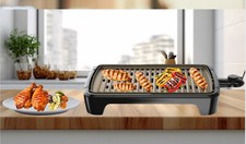 George Foreman Electric BBQ Grill Smokeless Hot Plate Temp Control 25850 #B#