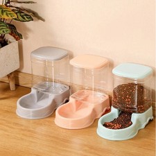 3.8L Automatic Pet Feeder Large Cat Dog Food Dispenser/Water Fountain Drink Bowl