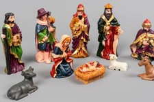 10Pcs Christmas Nativity Figures Crib Scene Set Movable Home Decoration Easter