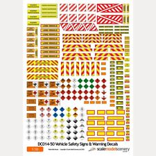 VEHICLE SAFETY & WARNING DECALS FOR 1:50 SCALE DIECAST VEHICLES DC014-50
