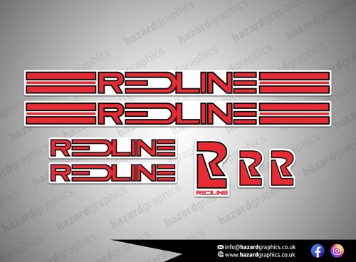 Redline bmx stickers decals - stickers,