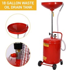 18 Gallon Waste Oil Drain Tank Air Operated Drainer Oil change With Wheel 80L
