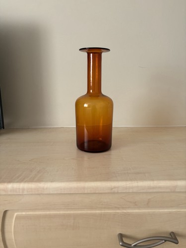 30cm mid century amber glass - 30cm,