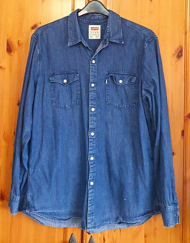 Levi blue denim cotton - blue,
