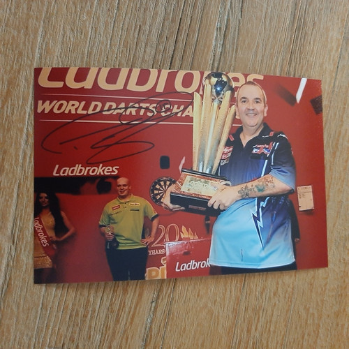 Phil taylor darts signed - #,