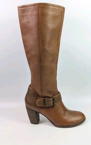 Moda pelle tan leather knee - in,