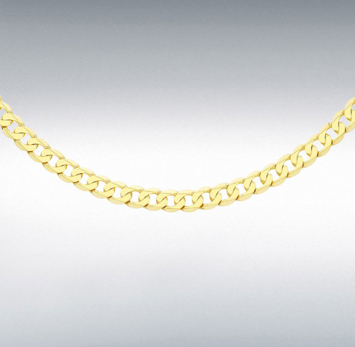 18ct gold curb - on, solid