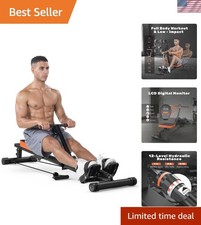 Rowing Machine for Home Gym - 350 lbs Capacity & 16 Levels Resistance