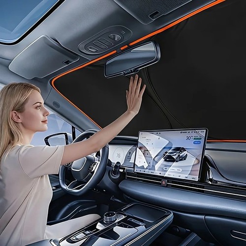 Car windshield sunshade - car, sunshade,