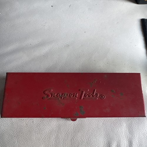 Snap metal toolbox tin case - snap-on,