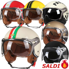 Motorcycle Helmet - Retro, Vintage, Italy, Vespa, Scooter, 3/4 - ECE Approved