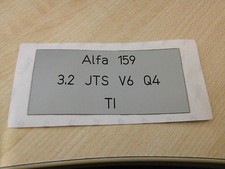 New Genuine Alfa Romeo 159 3.2