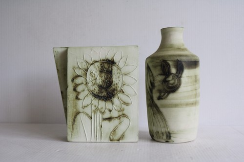 Carn pottery vase pair - pottery,