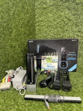 Nintendo Wii Black Console MotionPlus Wii Sports & Resort Pack Boxed w/Manuals 