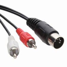 1.2m 5 Pin Male Din Plug to 2