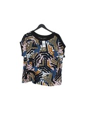 Trend By Captain Tortue Women's Top UK 12 Multi Viscose with Cotton Basic