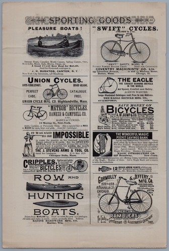 1891 vintage bicycle ads - bicycle,