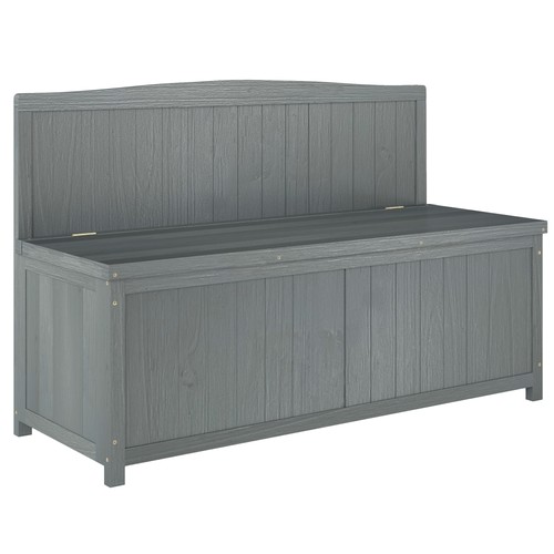 Wooden garden storage bench - storage,