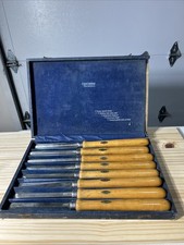Vintage Craftsman Carving Chisels Set Of 8 Pieces Woodworking Turning Lathe