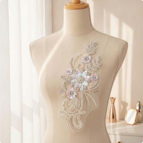 Embroidered applique sequined - applique,