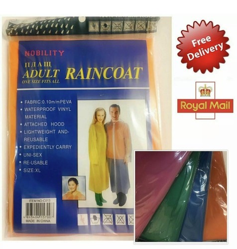 Reusable unisex hooded rain - reusable,