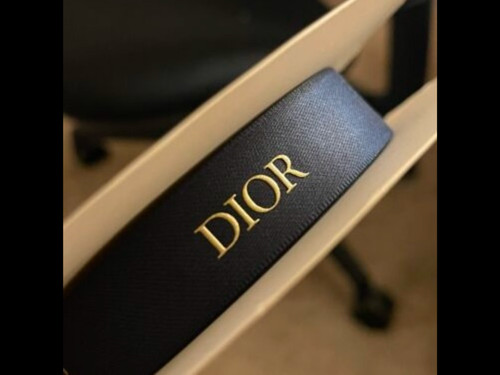 Dior navy blue satin ribbon - dior,