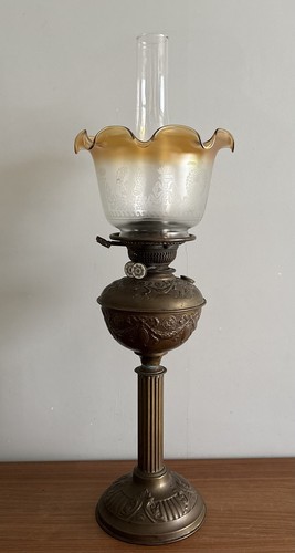 Vintage oil lamp 66cm - lamp, shade