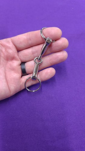 Loose ring snaffle bit keyring - loose,