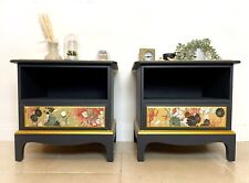 Upcycled And Decoupaged Stag Bedside Tables 