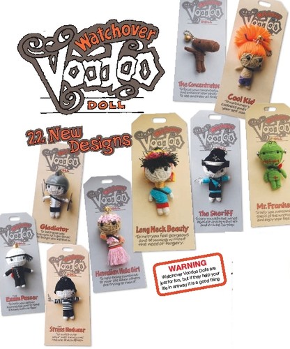 Watch over voodoo doll keyring - voodoo,