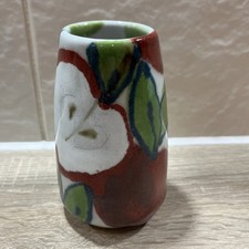 Wayne Hathaway Dartington Studio Art Pottery Vase 12cm Stunning Apple Design