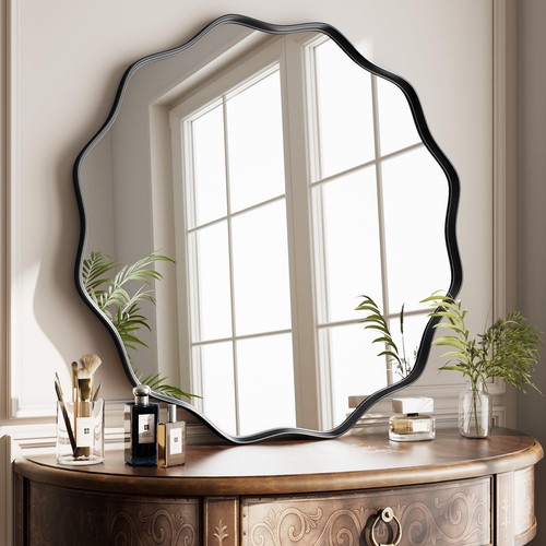 Koonmi wavy round wall - round, mirror