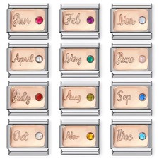 Birth Stone Gem Italian charm Fits nomination And All 9mm Italian Bracelets