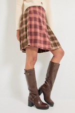 Faith Brown Knee High Boots