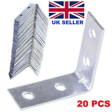 20x Heavy-Duty Steel 90 Degree Angle Brackets - 40mm Metal Braces Joist Corner