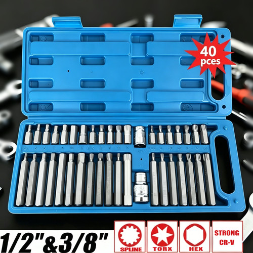 40pc hex torx star spline - star, bit