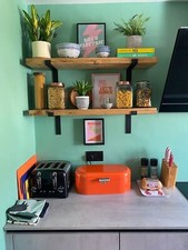 Scaffold Board  Rustic Shelves Industrial Solid Wood  Shelf + Free Brackets