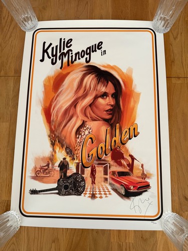 Kylie golden signed lithograph - kylie,