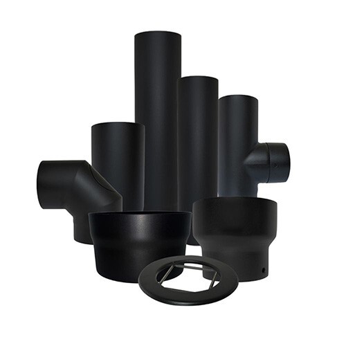 Vitreous enamel flue pipe - enamel,