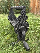 Vintage Farmhouse Butcher Paper Roll Holder Original Paper Log Roller Cast Iron