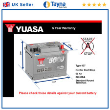Car Battery YBX5027 Yuasa 027
