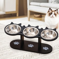 3Bowl Pet Cat Dog Feeding