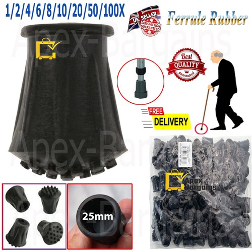 100x black 25mm rubber - black,